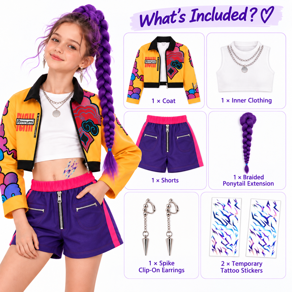 Complete costume bundle contents