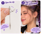 How to wear the spike clip-on earrings
